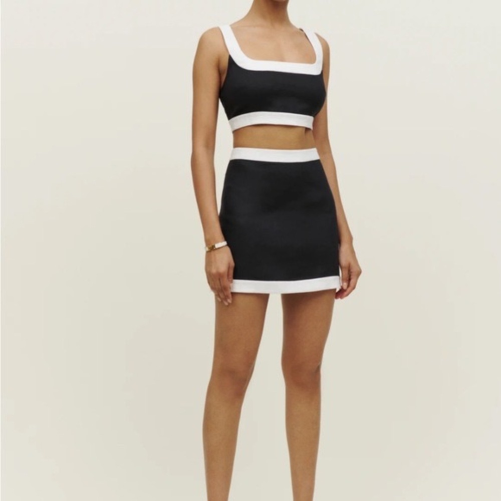 Reformation Robbie Black and White Two-Piece Set - Picture 1 of 2